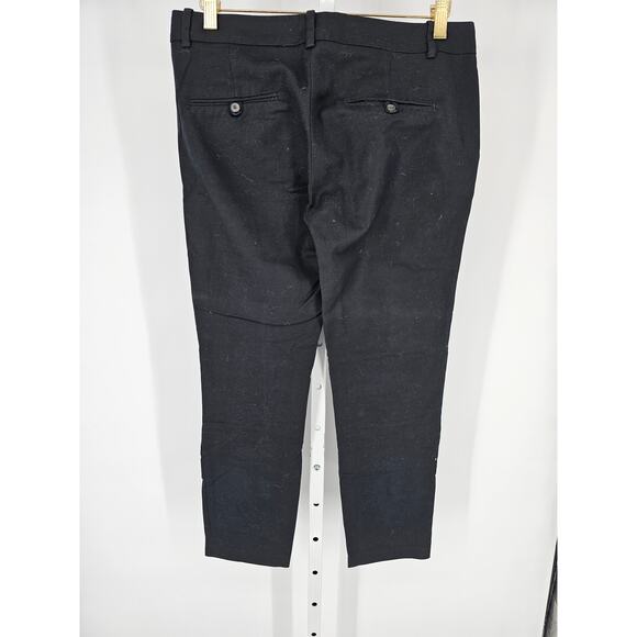Zara Basic Women's Skinny Black Mid Rise Back Button Pocket Basic Pant Size 04 - Picture 4 of 4